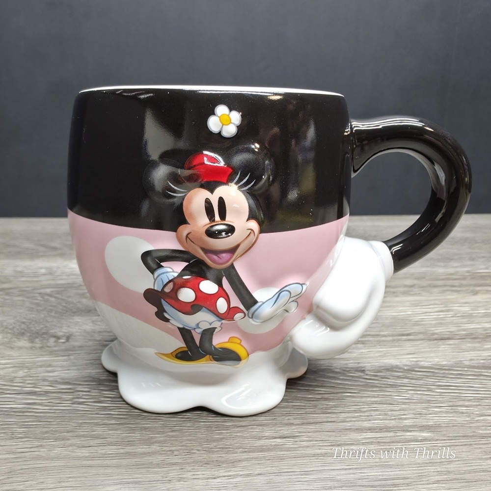 Disney Parks - Minnie Mouse - Black/Pink Coffee Mug‎ - GlovlliHand Assend As Yhe